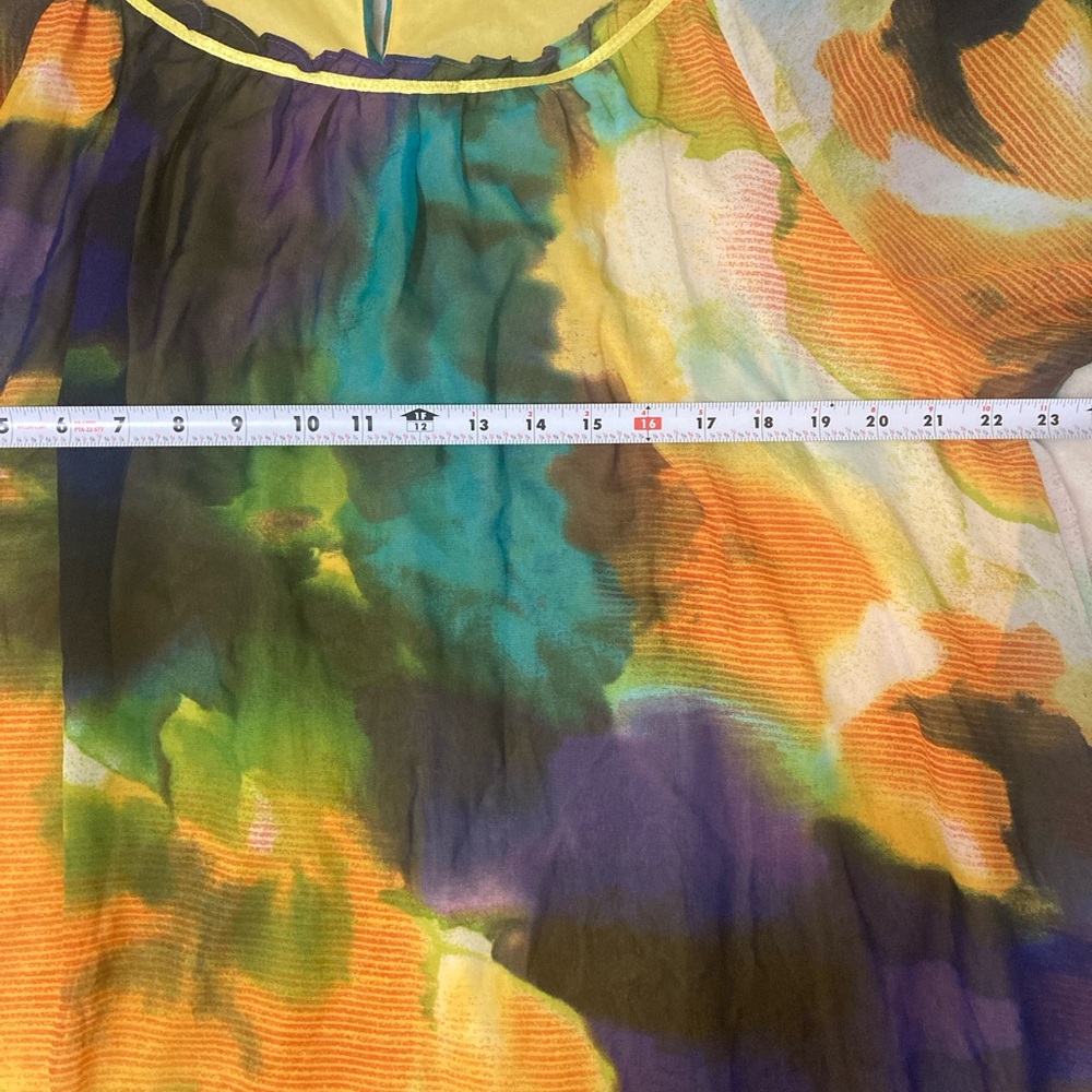 Ashley Stewart Women’s Dress Multicolor Bell Sleeveles Sz20 - Picture 14 of 15